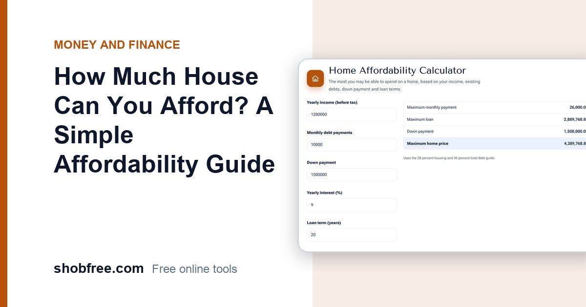 How Much House Can You Afford? A Simple Affordability Guide