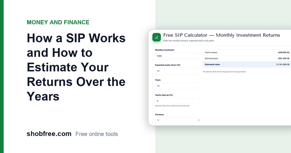 How a SIP Works and How to Estimate Your Returns