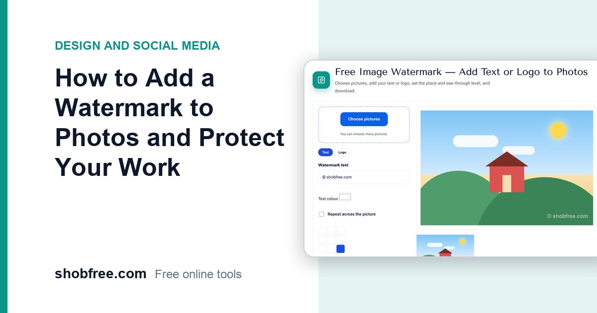 How to Add a Watermark to Photos and Protect Your Work