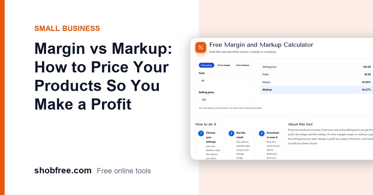 Margin vs Markup: How to Price Your Products for Profit