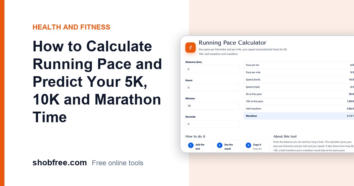 How to Calculate Running Pace and Predict Your 5K, 10K and Marathon Time