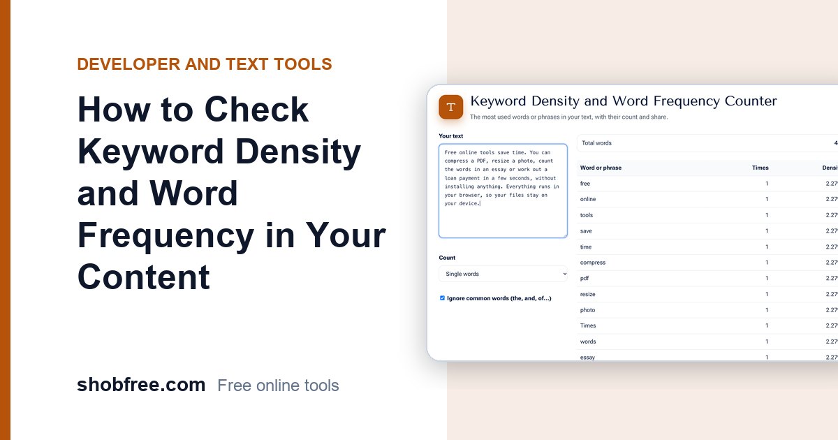 How to Check Keyword Density and Word Frequency in Your Content