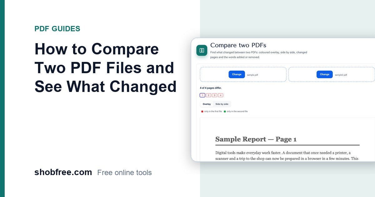 How to Compare Two PDF Files and See What Changed