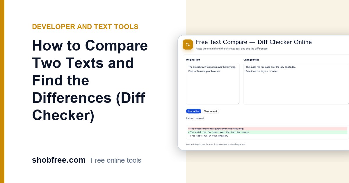 How to Compare Two Texts and Find the Differences