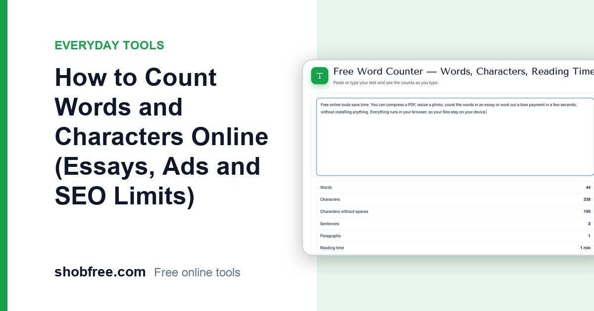How to Count Words and Characters Online (Free Tool)