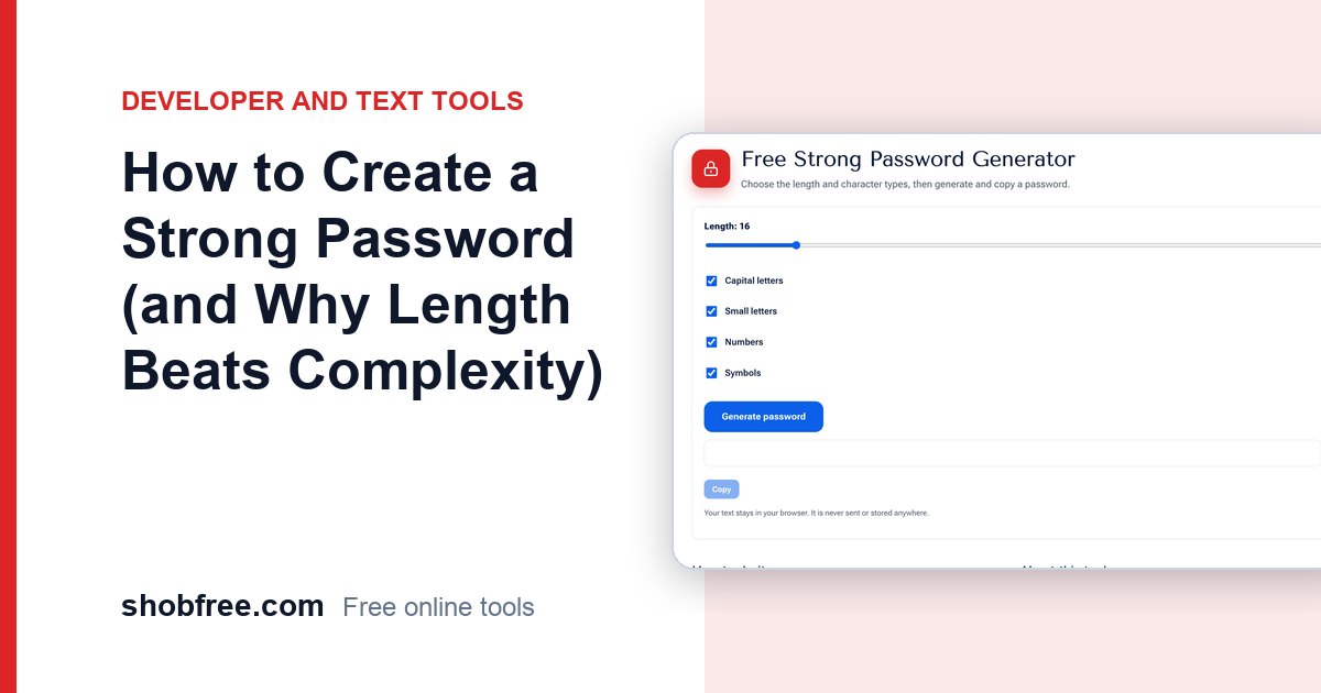 How to Create a Strong Password (Length Beats Complexity)