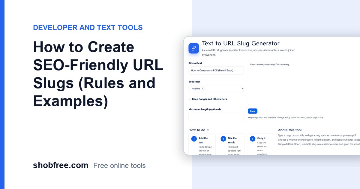 How to Create SEO-Friendly URL Slugs (Rules and Examples)