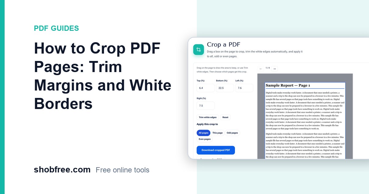 How to Crop PDF Pages: Trim Margins and White Borders
