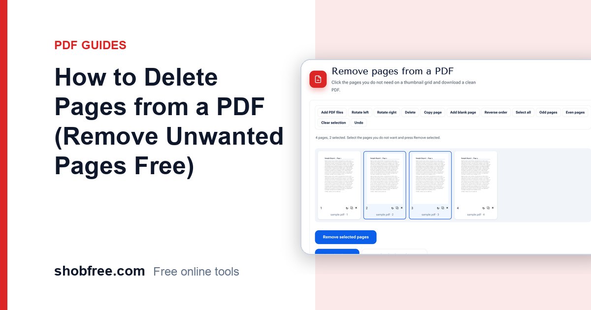 How to Delete Pages from a PDF (Remove Unwanted Pages Free)