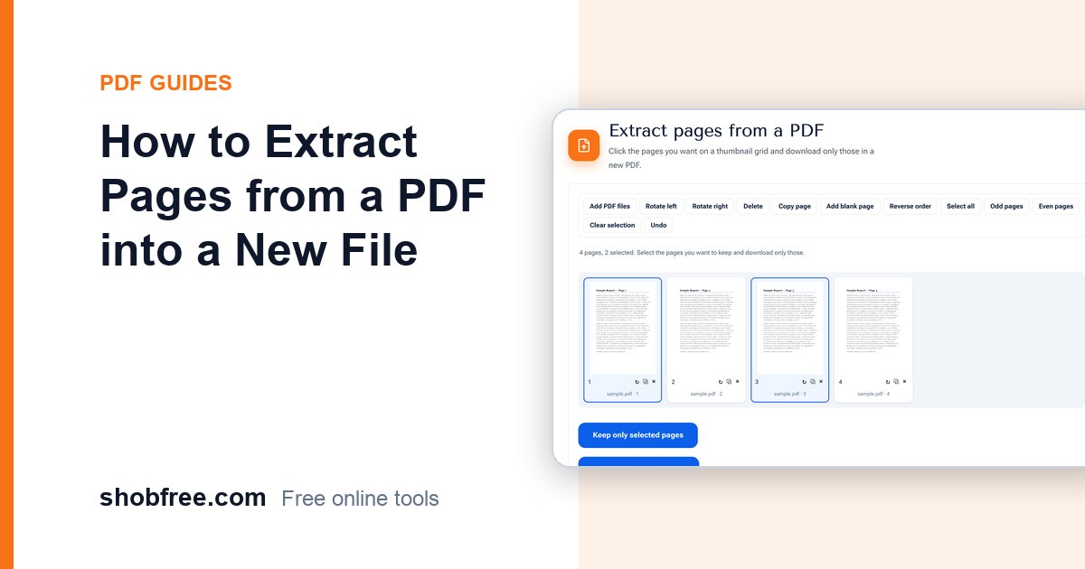 How to Extract Pages from a PDF into a New File