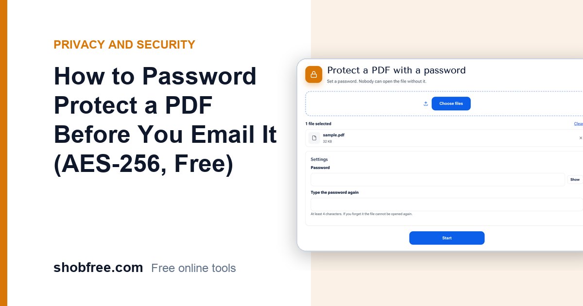 How to Password Protect a PDF Before You Email It