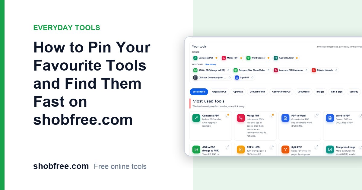 How to Pin Your Favourite Tools and Find Them Fast