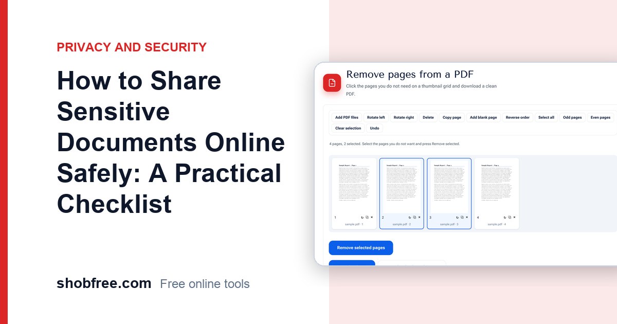 How to Share Sensitive Documents Online Safely (Checklist)