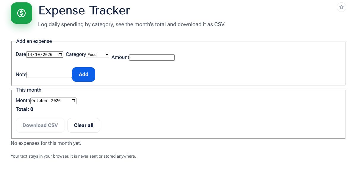 Expense Tracker on shobfree.com
