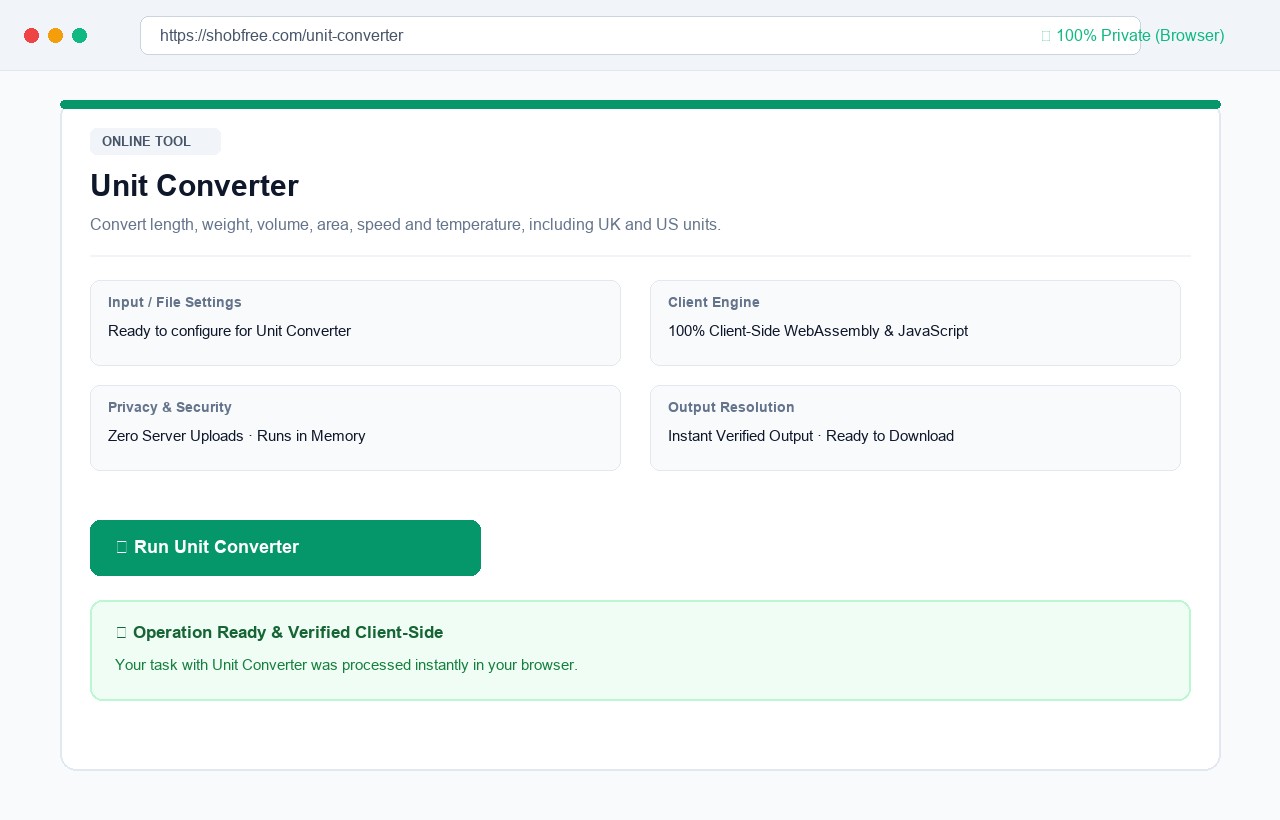Unit Converter on shobfree.com