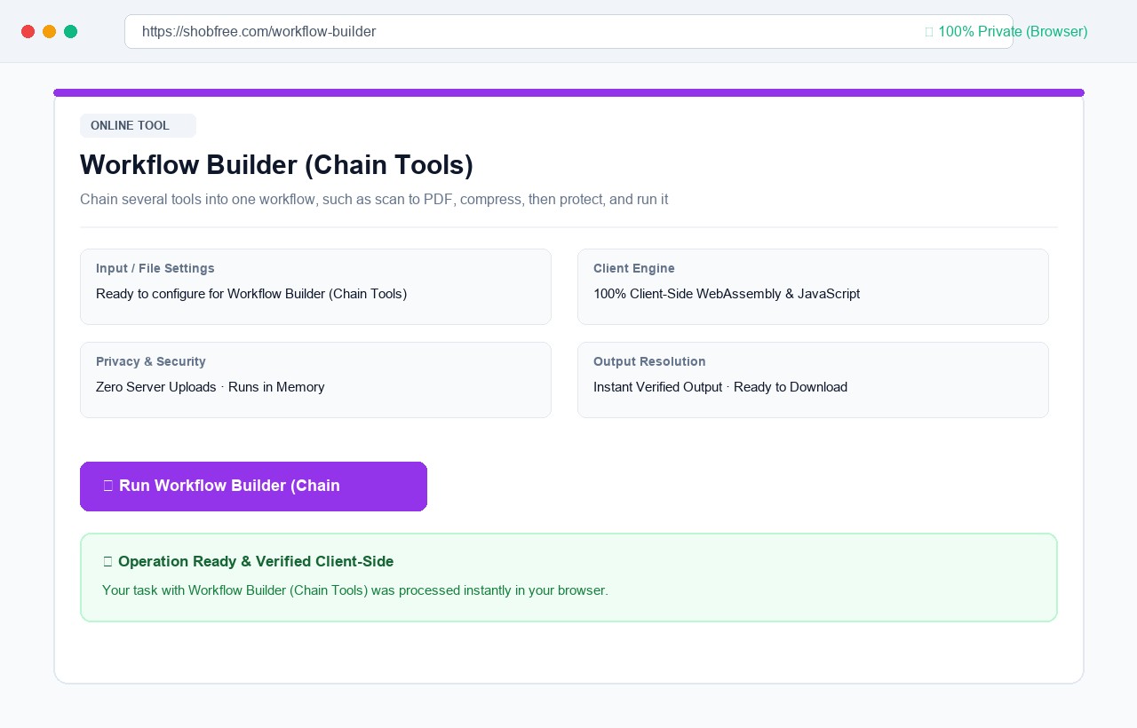 Workflow Builder (Chain Tools) on shobfree.com